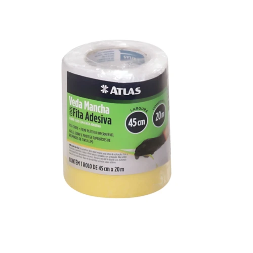 VEDA MANCHA COM FITA ADESIVA 0,45X20M ATLAS