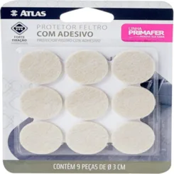 PROTETOR ADESIVO REDONDO 3CM 9PC FELTRO BG PR2135