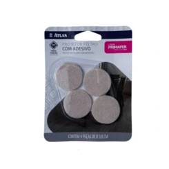 PROTETOR ADESIVO REDONDO 3,8CM 4PC FELTRO PR2133