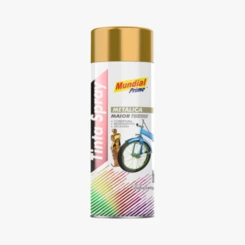 SPRAY MUNDIAL PRIME METALICA OURO 400ML
