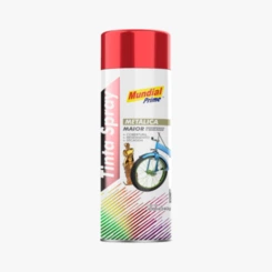 SPRAY MUNDIAL PRIME METALICA VERMELHO 400ML